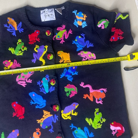 Michael Simon vintage 90's jumping frogs sweater - Picture 8 of 9